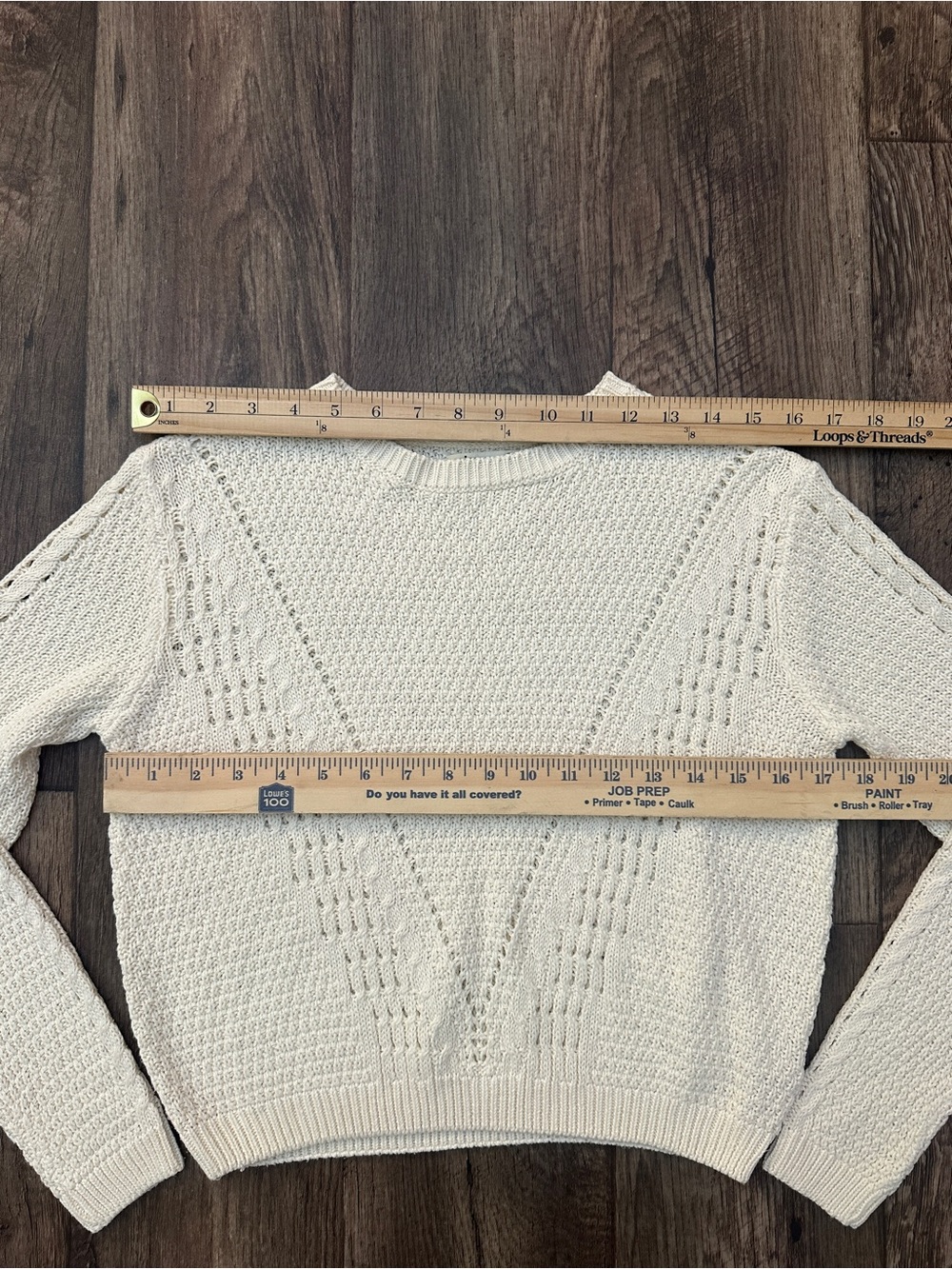 Sinsay Knit Cropped Jumper Sweater Women’s Size XS Off White - Picture 6 of 9